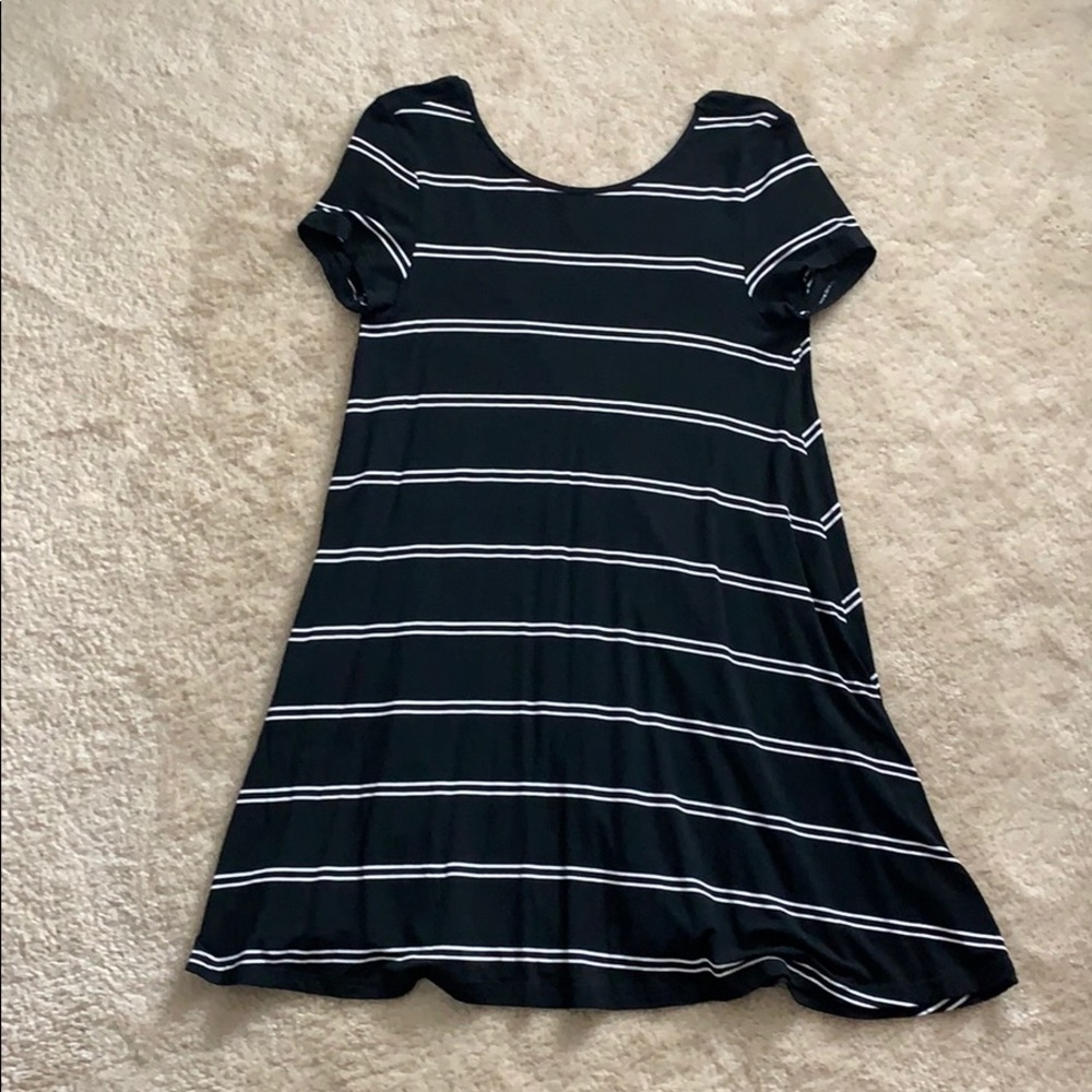 Black and White Striped Dress